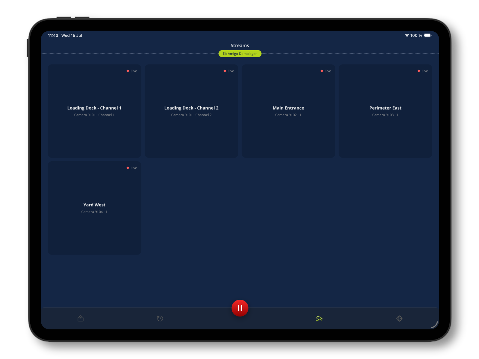 Amigo Safe App tablet screenshot 1